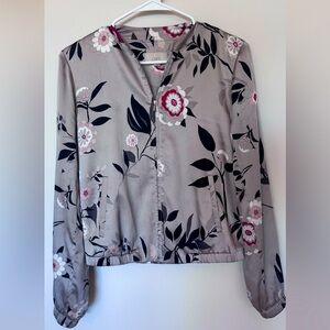 Trendy and cute floral bomber jacket